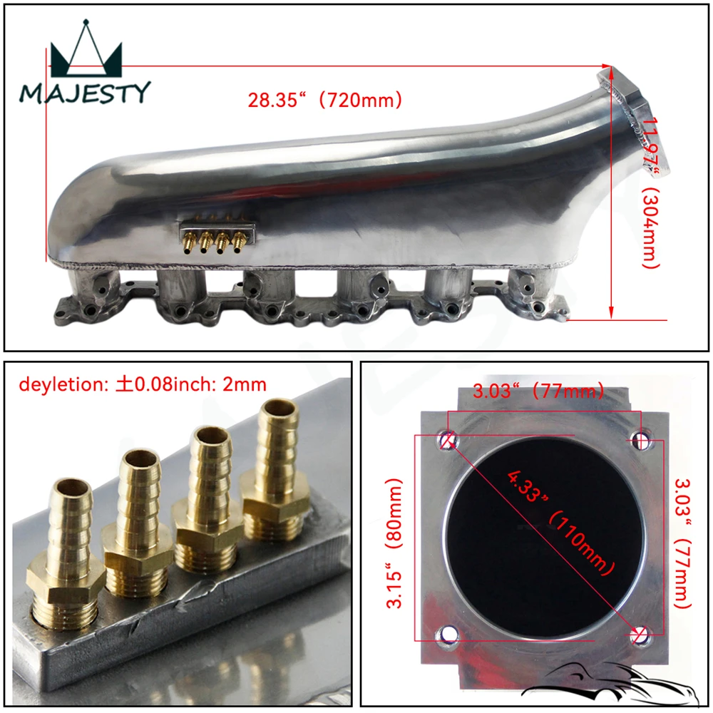 Air Intake Manifold +Fuel Rail Fit For Toyota Land Crusier 4.5L 6 Cylinder 1993-1998 |