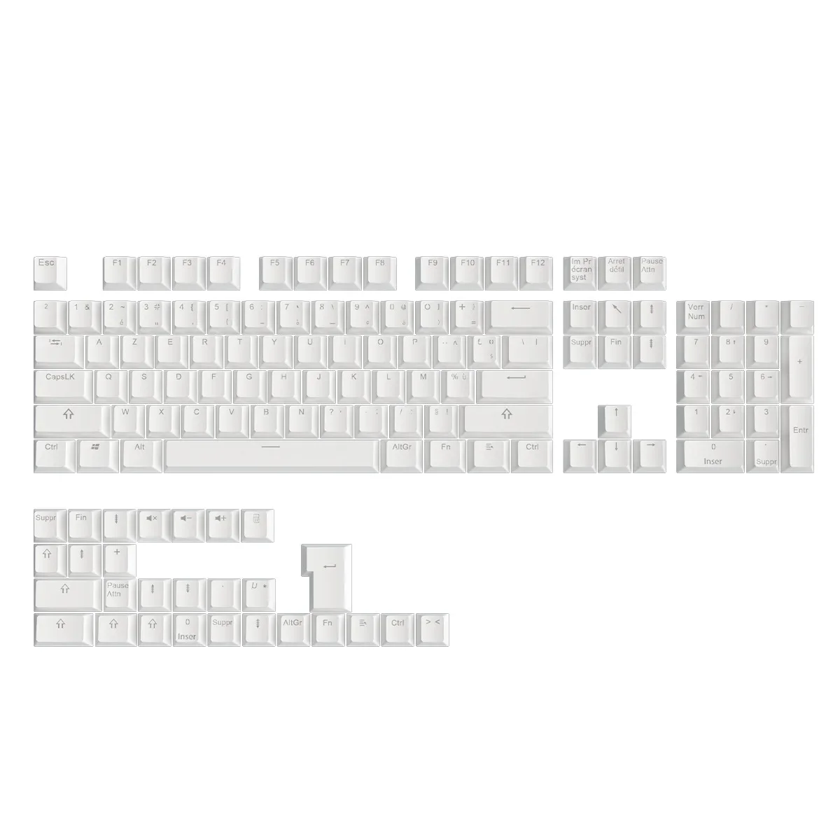 Колпачки для клавиш с французской раскладкой полный набор из 132 высота OEM