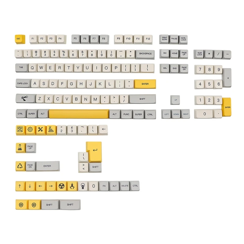 

Колпачки для клавиш PBT 138, колпачки для клавиш для переключателей cherry MX