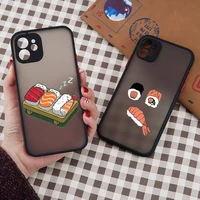 japanese food sushi delicious phone case matte transparent for iphone 7 8 11 12 13 plus mini x xs xr pro max cover