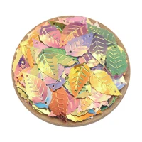 300 1500pcs leaf sequins pvc mixed colour leaves with 2 holes diy handwork sewing decorate clothing crafts earrings accessories