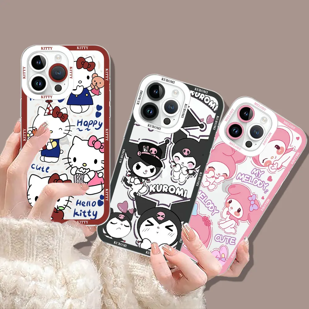 Милый чехол Hello Kitty Kuromi Melody для VIVO Y76 Y53S Y51 Y51A Y50 Y35 Y33T Y33S Y31 Y30 Y27 Y22S Y21 Y21A Y21S Y21T Y20