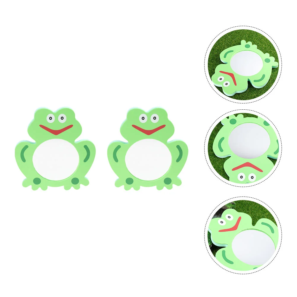 

2pcs Mirror Bath Toys Cartoon Mirror Bathing Plaything Water Toys for Children Kids Gift for Birthday Educational Toys Green