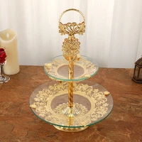 new european style two layer fruit plate light luxury portable nut snack plate classical atmosphere afternoon tea snack plate