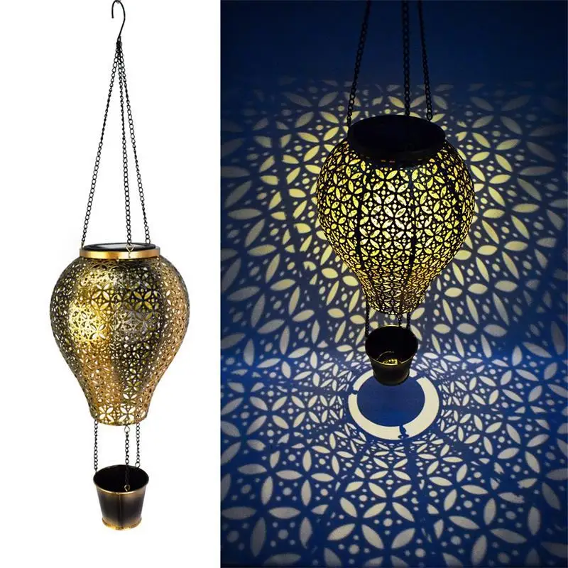 Садовые фонари на солнечных батареях полый фонарь из кованого железа свет и тень