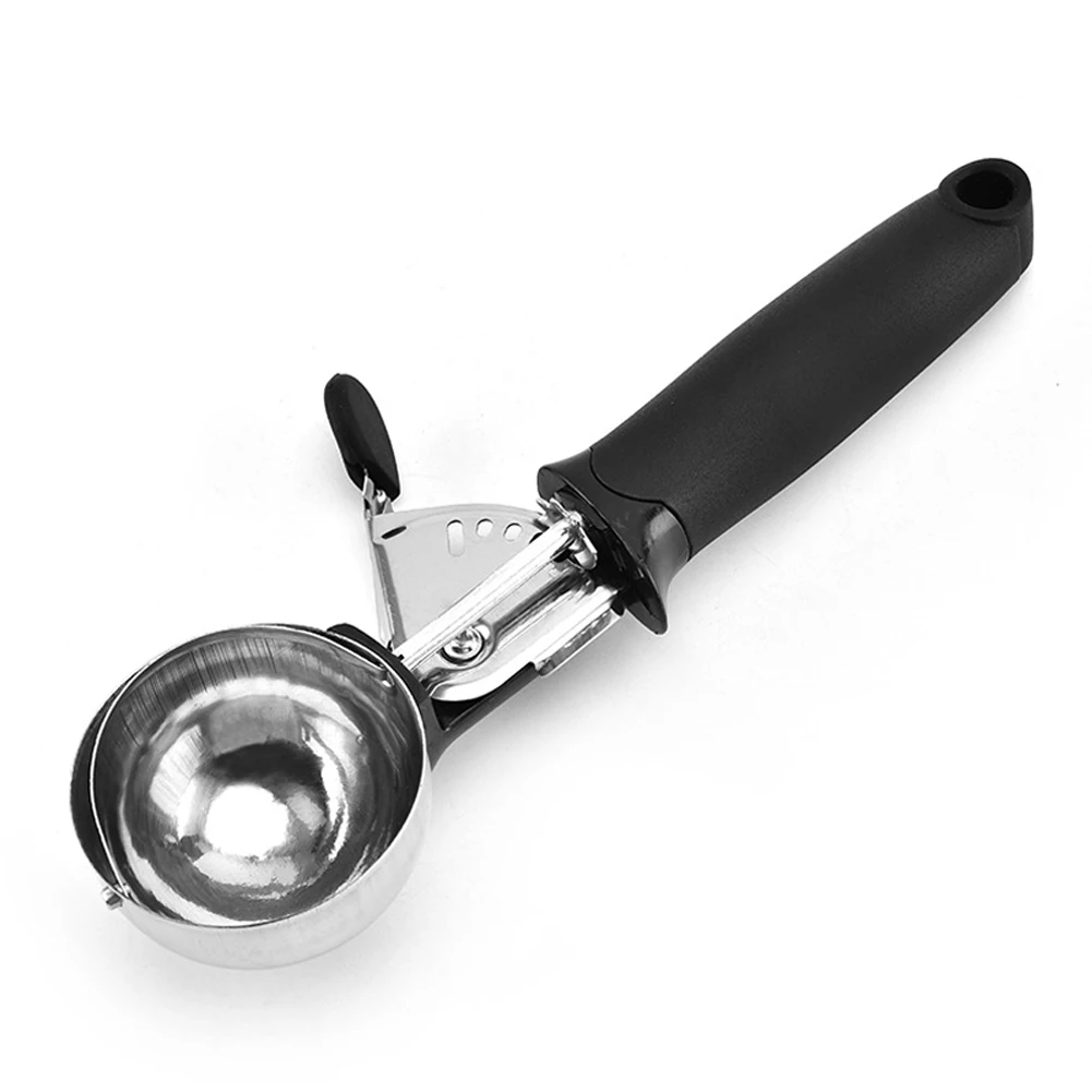 

21.5*6cm Ice Cream Spoon Stainless Steel Pink/Black Cookie Fruit Melon Muffins Scooper Pies Sorbet Spoon Kitchen Accessories