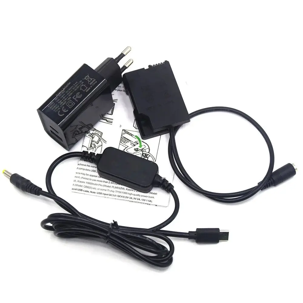 Фото PD 3.0 Зарядное устройство USB C Кабель питания EP-5A Соединитель постоянного тока EN-EL14 Комплект фиктивных аккумуляторов для Nikon D3100 D3200 D5100 D5200 P7000 P7800 №4