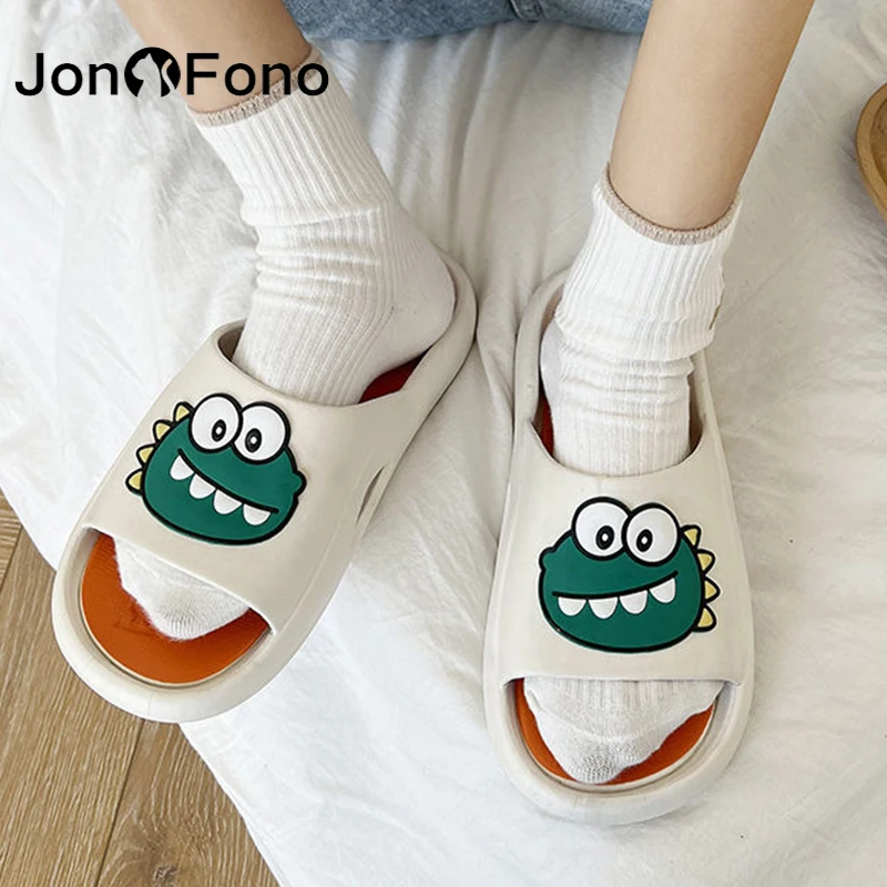 

Новинка, модные летние шлепанцы jonoтелефона, женские домашние шлепанцы с милым медведем для ванной, Нескользящие повседневные шлепанцы, вод...