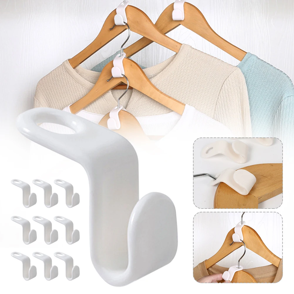 

10pcs Connect Hooks For Hanger Wardrobe Closet Organizer Connect Hooks Rails Storage Hook Clothes Organzier Linking Hooks