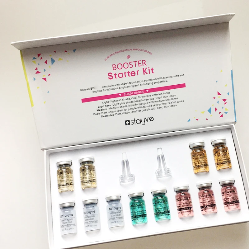 

Stayve BB Cream Glow Beginner Starter Ampoule Kit BB Cream Whitening Brightening Liquid Foundation for Microneedles Treatment