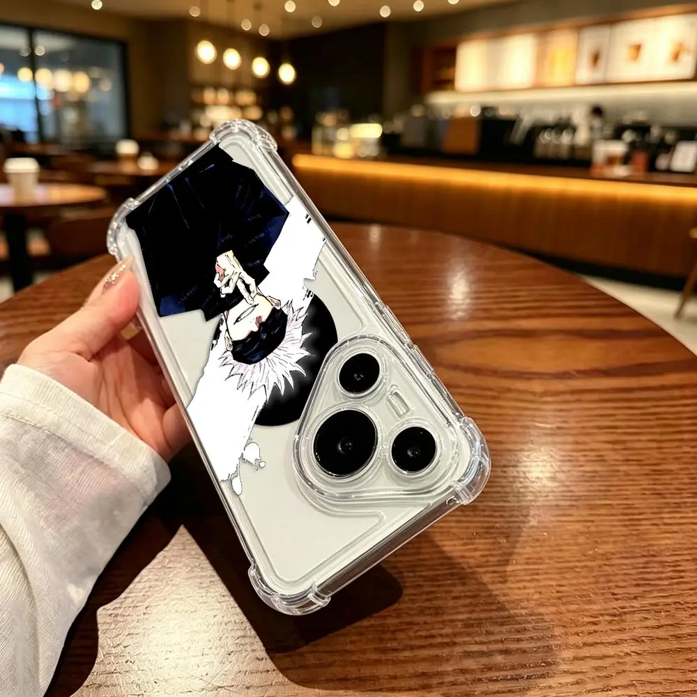 Фото Роскошный прозрачный чехол для телефона Xiaomi 12T 13T 15 ULTRA 15T 17T PRO, ударопрочный чехол Jujutsu K-Kaisen S-Sukuna Gojo №4