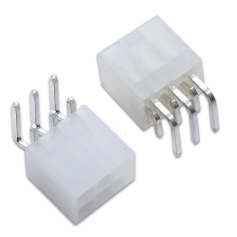 

10PCS 4.2mm white 6P female socket Straight/Curved needle for PC computer ATX graphics card GPU PCI-E PCIe Power connector