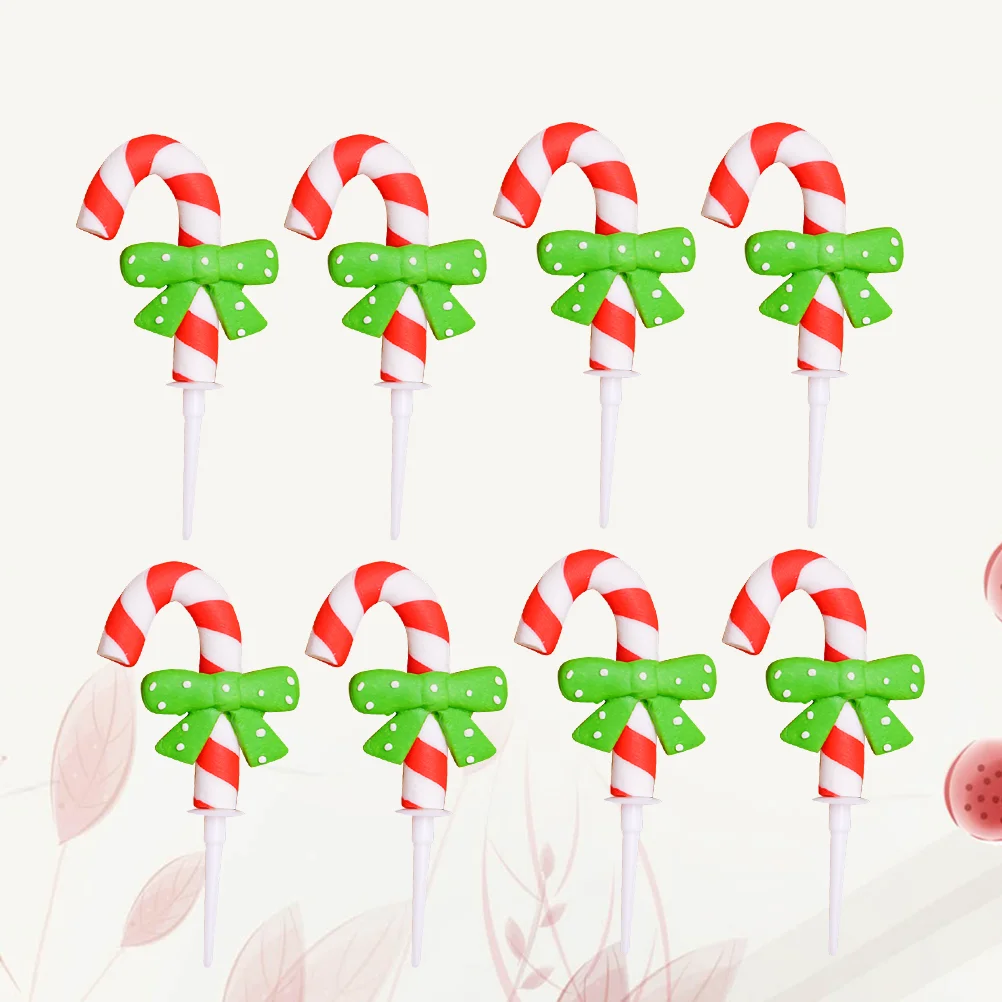 

8PCS Christmas Cake Decoration Cake Cupcake Toppers Picks Ornaments Decor for Gathering Party