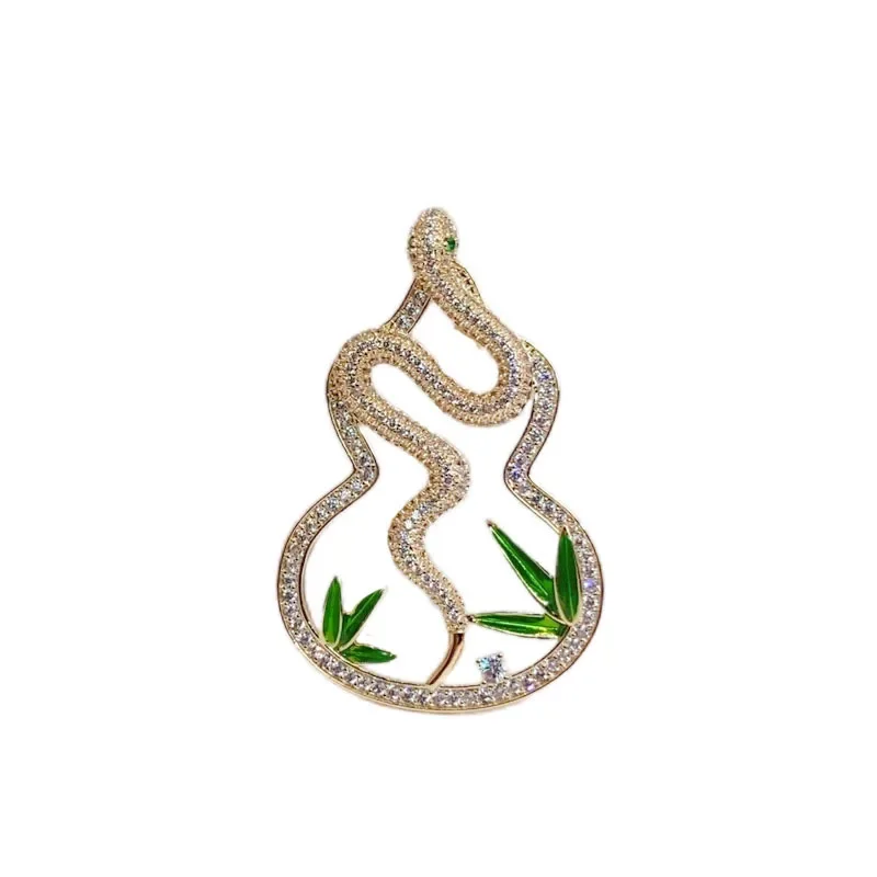 Винтажная женская нагрудная брошь в виде тыквы зодиака китайском стиле элитная с