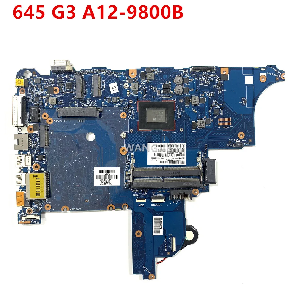 Материнская плата для ноутбука HP ProBook 645 G3 934266-501 934266-001 с четырёхъядерным процессором AMD 6050A2840801 100% рабочий