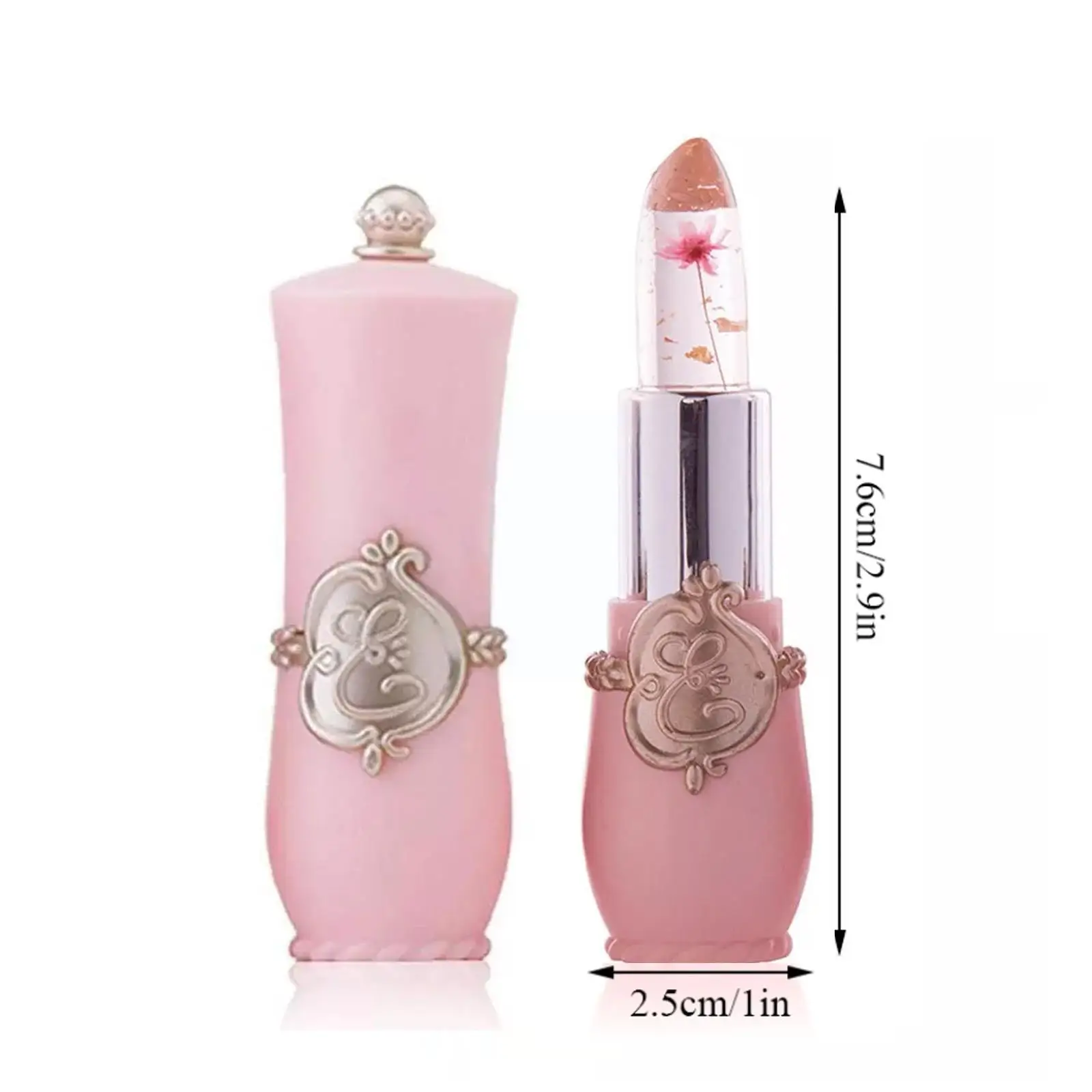 Dried Flower Jelly Transparent Temperature Change Plant Lips Improve To Color Dry Lock Lipstick Waterproof Discoloration La H1G2 images - 6