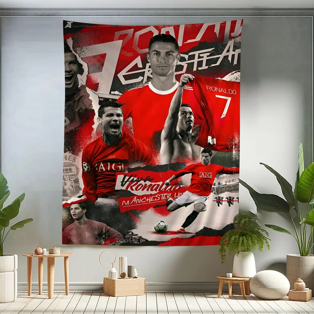 C-Криштиану R-Роналду CR7 аниме гобелен гиппи цветы настенные ковры декор для