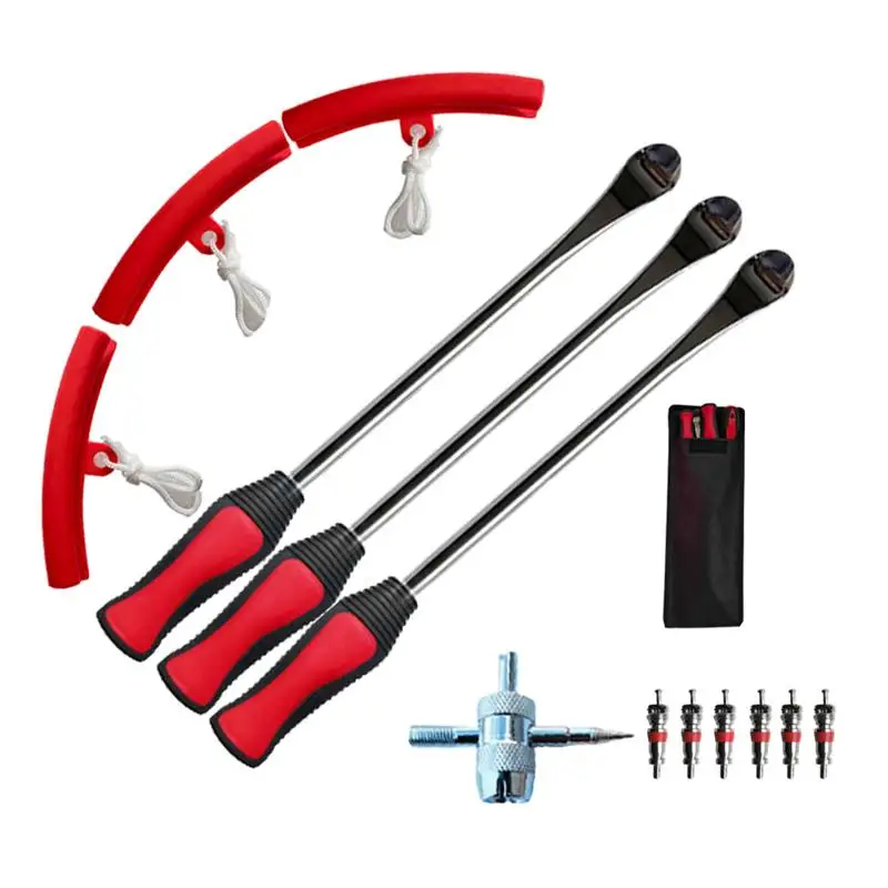 

Tire Change Kit 13PCS Hardened Steel Tire Changer Wheel Rim Protector Rustproof Tire Crowbar Set 38cm Long Lever Tire Mounting