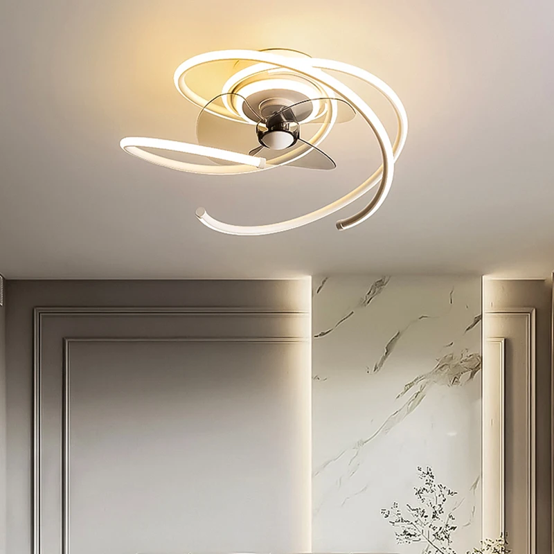

Nordic bedroom decor led lights for room Ceiling fan light lamp restaurant dining room Ceiling fans with lights remote control