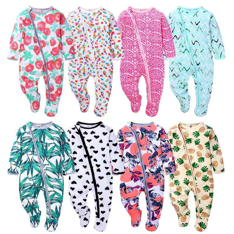 0-18Months Baby Rompers Newborn Girls and Boys Soft Cotton Long Sheeve Romper Spring Autumn Infant Pajamas Overalls Baby Clothes