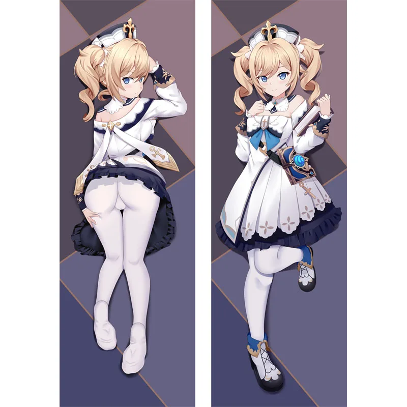 

Полноразмерная наволочка для подушки с героями Аниме игры Genshin Impact Bar-бара Dakimakura Huggable, женское постельное белье Otaku, наволочка для подушки