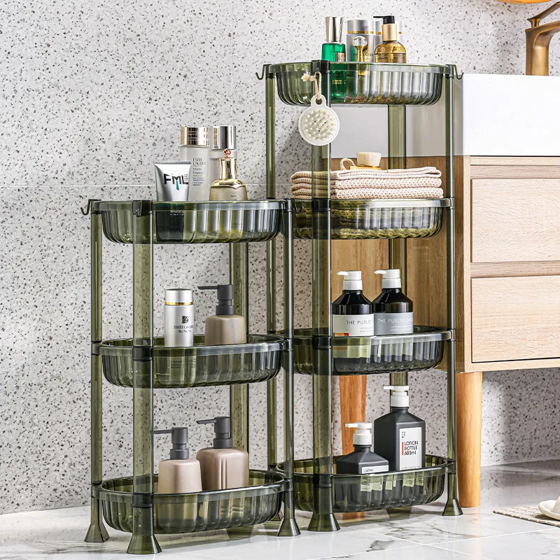 Creative Storage Rack Household Kitchen Items Desktop Multi-layer Organization Plastic Bathroom Accessories Shelves