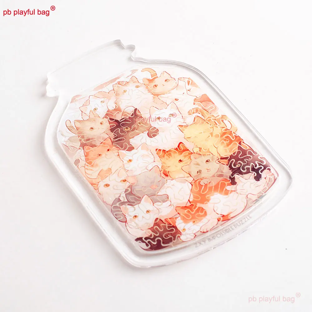 Плоская головоломка с рисунком кота бутылка желаний детские рождественские