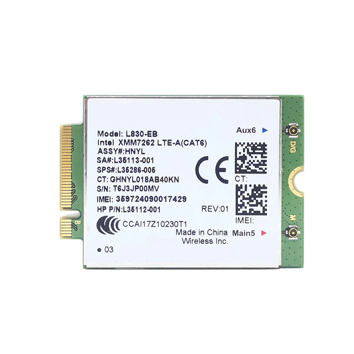 

Для HP L830-EB WIFI Card 4G LTE L830 L35286-005 7262 LTE модуль Cat6 300 Мбит/с для HP 640 650 G5 840 846 850 G6 X360