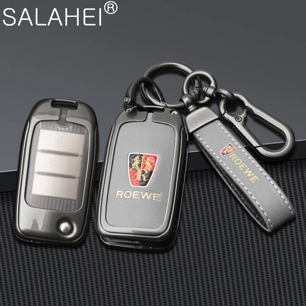 

Matte Alloy Car Folding Key Case Cover Key Shell For Roewe RX5 MG3 MG5 MG6 MG7 MG ZS GT GS 350 360 750 W5 Protector Accessories