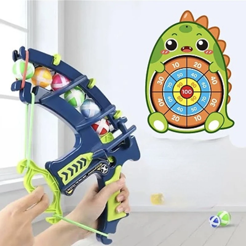 

Children's Sticky Ball Dart Board Toy Indoor Outdoor Ball Sports Bow Arrow Sticky Ball Throwing Target Shooting Training Toys