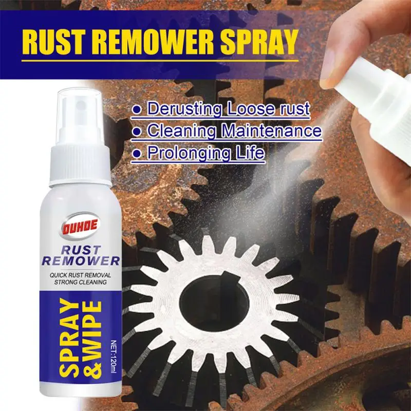 

120ml Rust Remover Rust Inhibitor Derusting Spray Car Maintenance Cleaning Metal Chrome Paint Clean Anti-rust Lubricant For Car