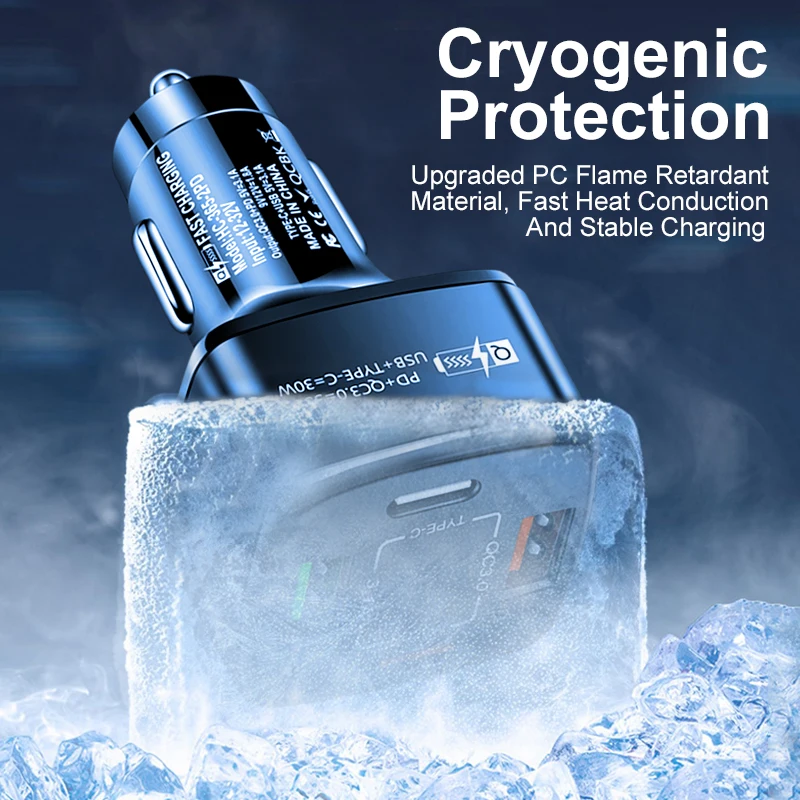 Автомобильное зарядное устройство PD USB 38 Вт быстрая зарядка 3 0 для iPhone 13 Pro Max Xiaomi 12