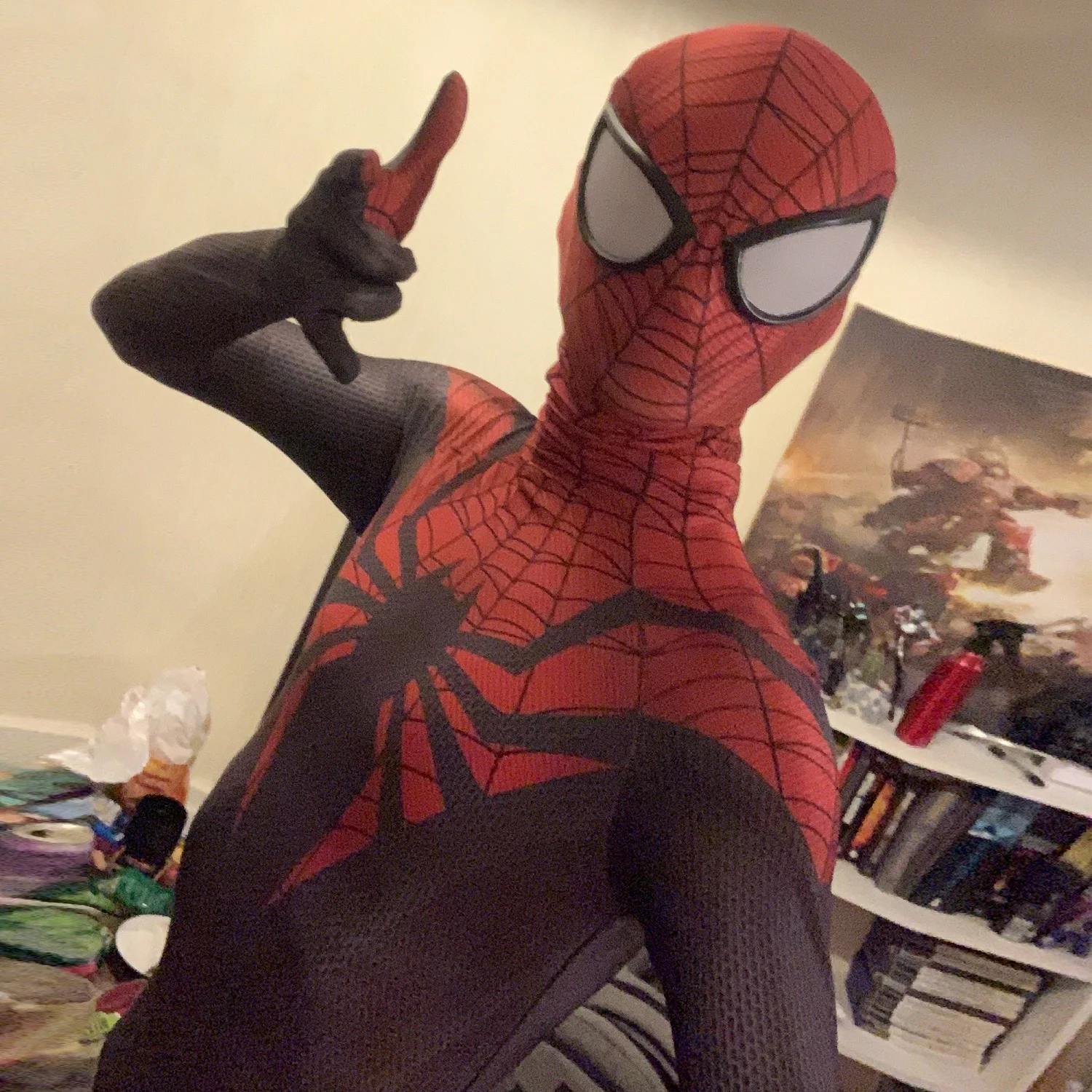 Фото Костюм для косплея Superior SM, костюм супергероя Superior BUG Man, комбинезон с 3D-печатью из спандекса, костюм Зентай для Хэллоуина, для взрослых. №1