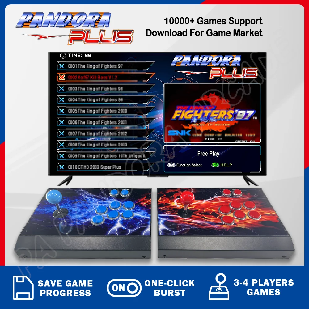 26800 Pandora Сага DX Plus аркадная машина 3D Мультиплеер джойстик 6 кнопок Ретро консоль 4