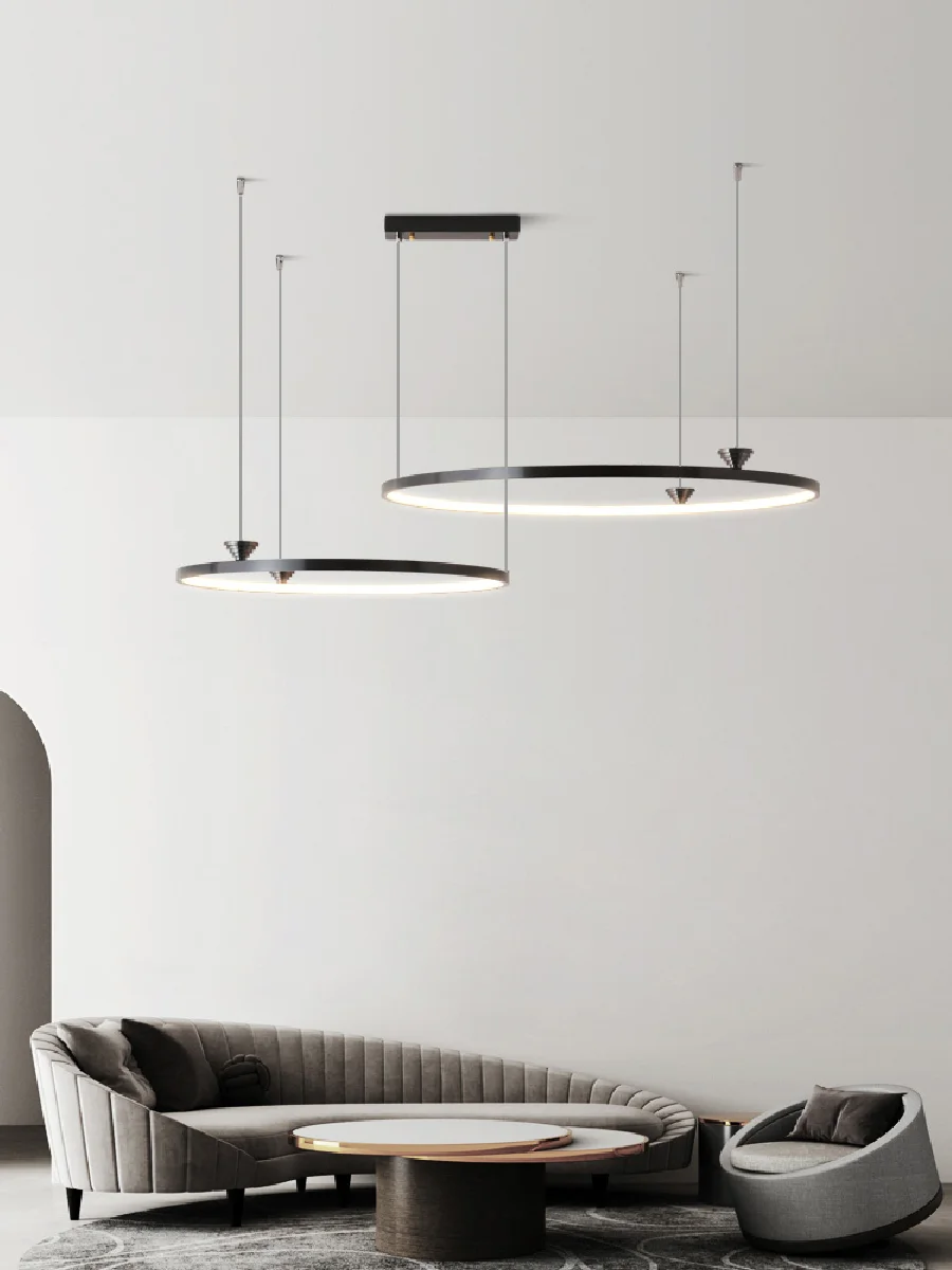 

pendant lamps Living room pendant lamp Italian style minimalist annular main lamp Designer creative dining room bedroom lights