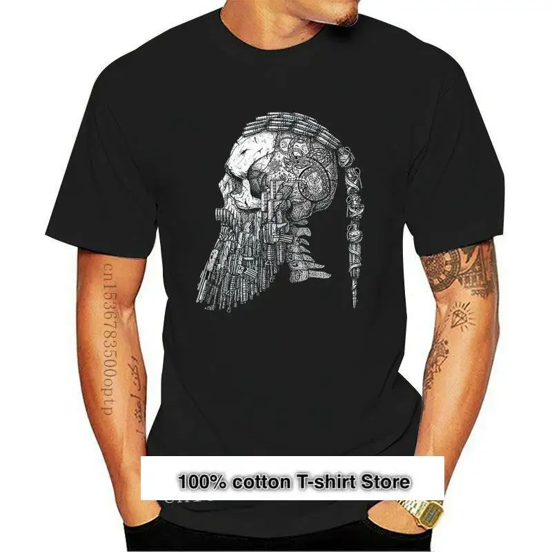 

Camiseta negra Ragnar Lothbrok de calavera vikinga, camiseta negra Unisex, camisetas de S-3Xl 2019