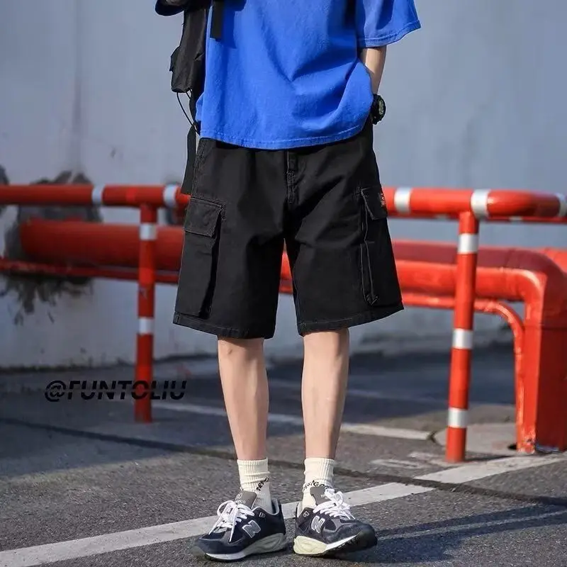 

Однотонные хлопковые летние мужские шорты-карго для мальчиков, повседневные мужские шорты разных цветов, бермуды C35