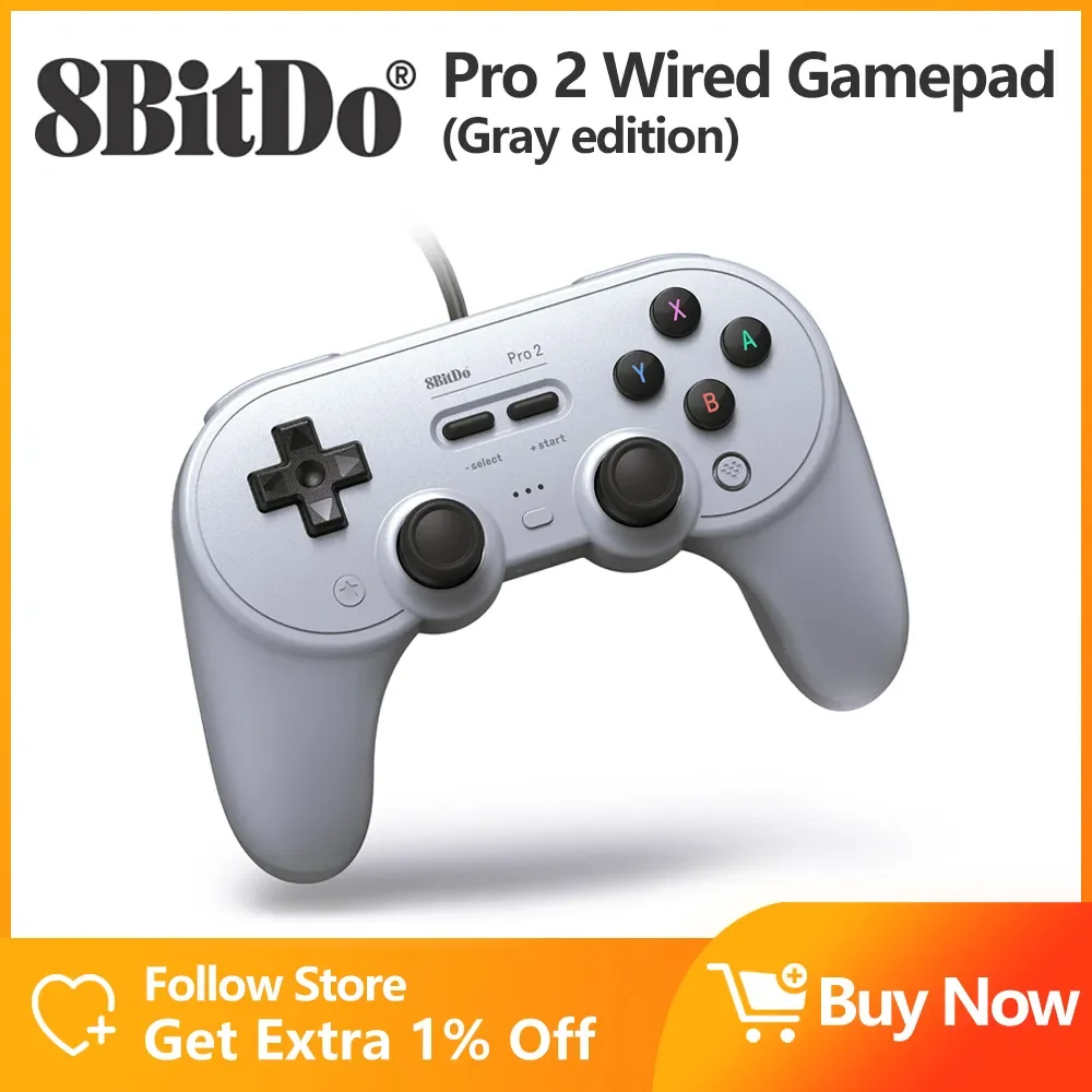 

NEW2023 Pro 2 Wired Gamepad Controller with Joystick Gray Edition Console Modifiable vibration