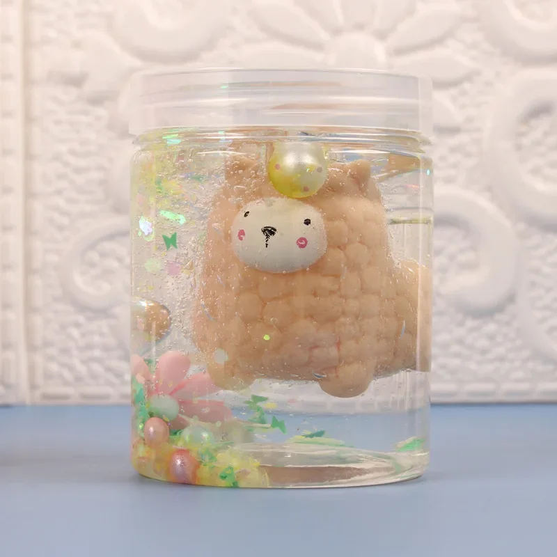 Слайм пушистая Подвеска для детей светящийся цвет грязь клей кристальная милые