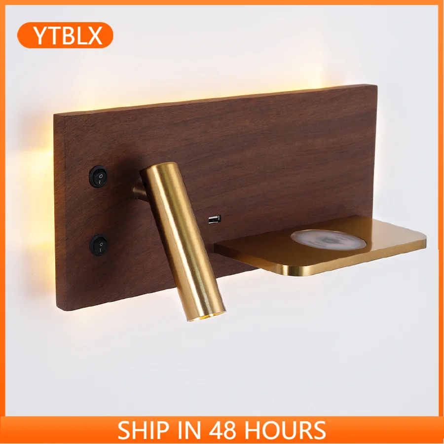 

Многофункциональная лампа для спальни, ночная лампа для спальни, с беспроводным зарядным устройством для телефона