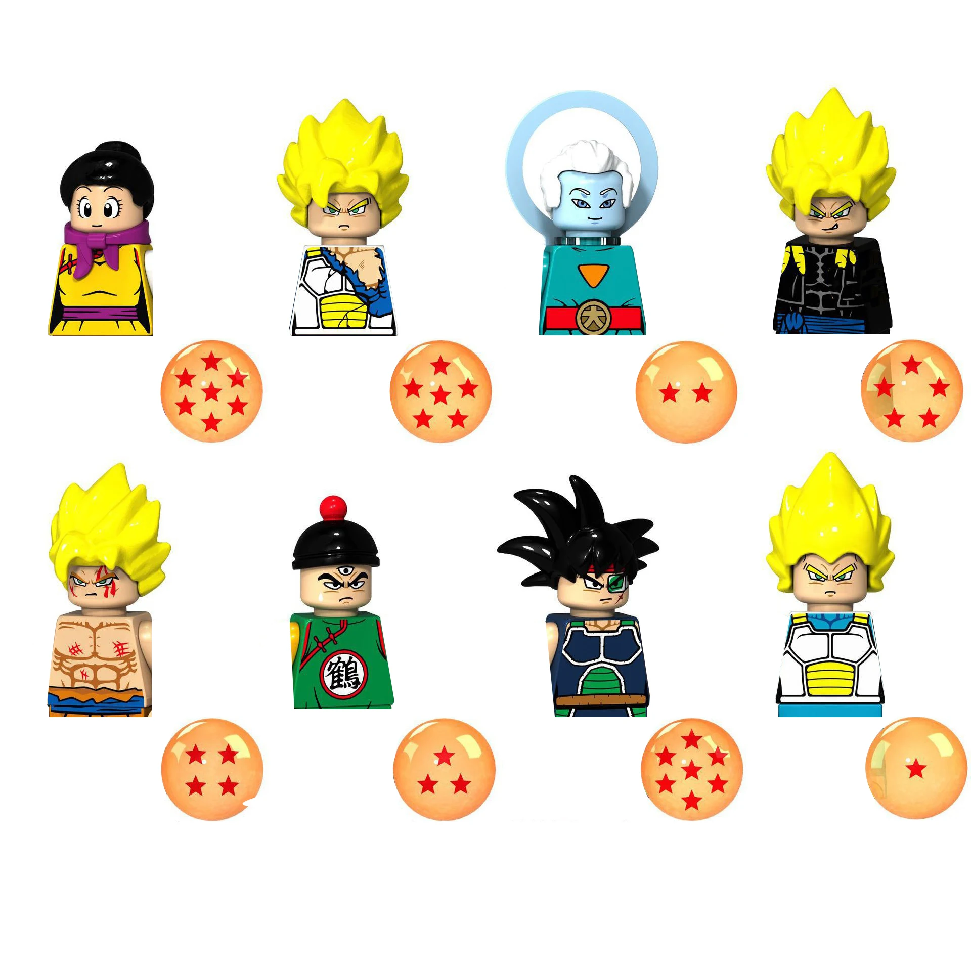 Игрушечные строительные блоки 4/6/8 шт./набор Драконий жемчуг аниме Гоку Вегета