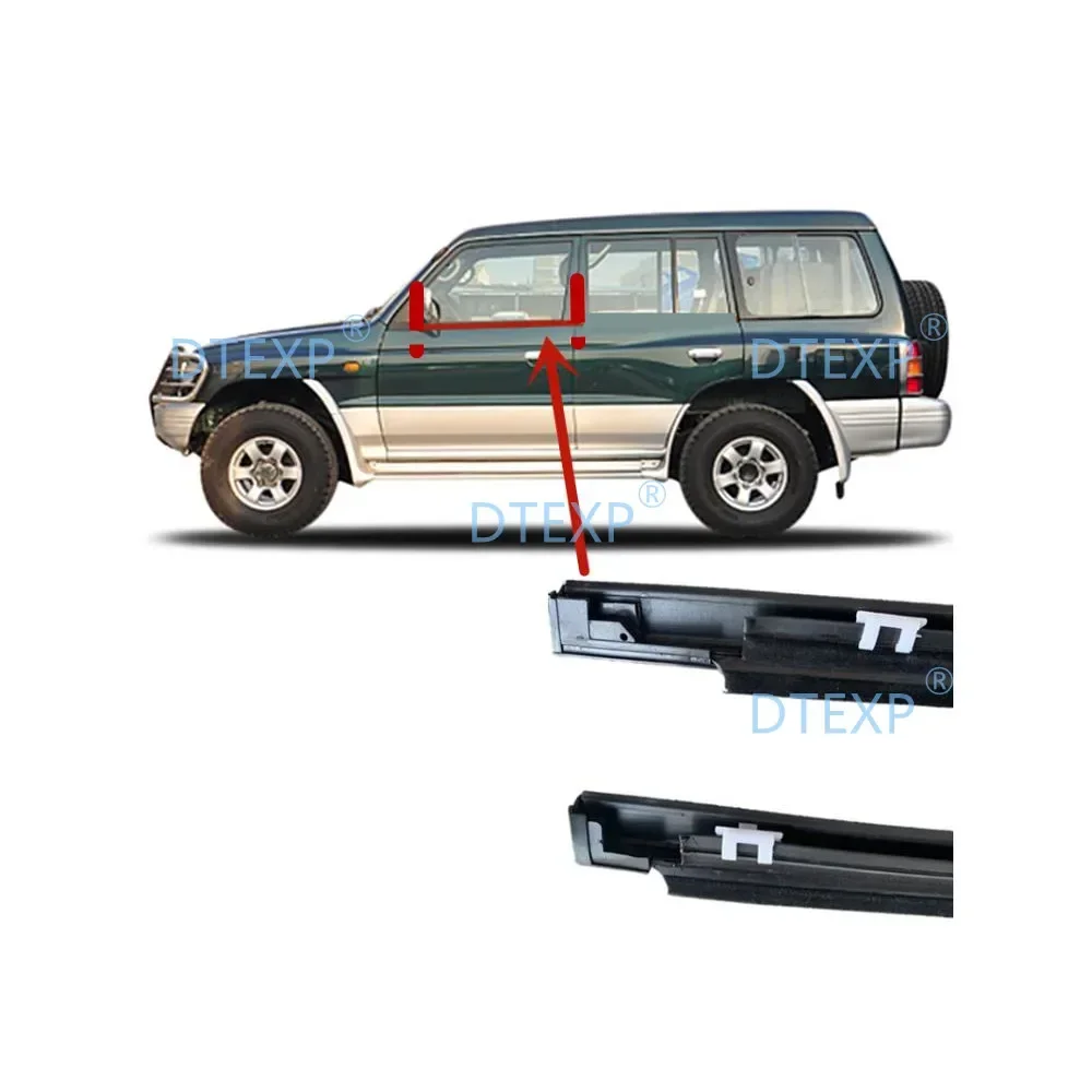 

Резиновое наружное оконное стекло из 2 предметов для Pajero 2nd V20 MB 669117 Уплотнительная резина 1989-1999 годов для 3-дверной защиты стекла Montero