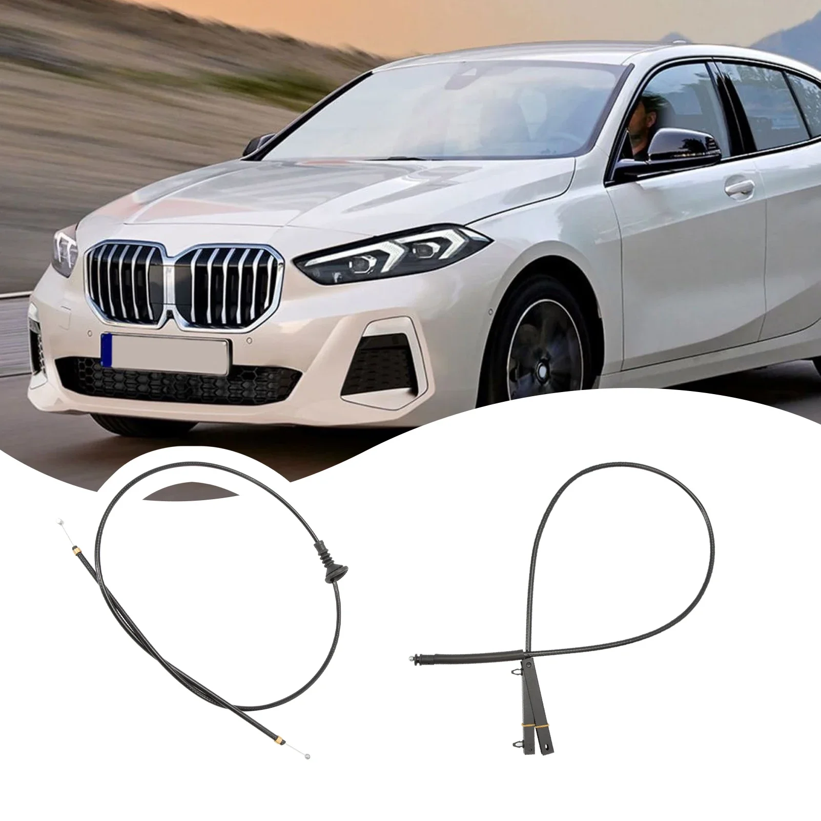 

2 шт. кабель защелки передней капота автомобиля для BMW E87 116i 118i 120i 130i 51237184603 51237201904