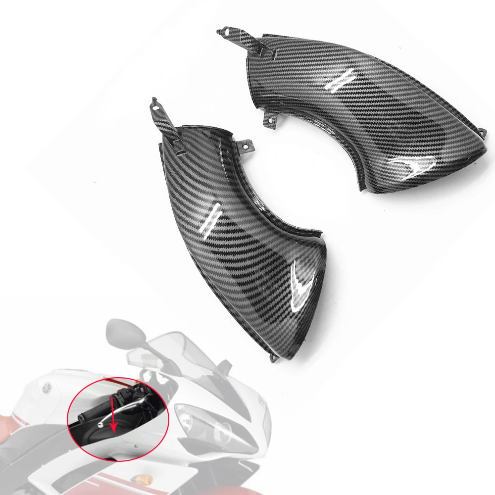 

Motorcycle Accessories Carbon Fiber Side Air Intake Tube Duct Cover Cowl lateral Guard Fairing For Yamaha YZF R1 YZFR1 2007 2008