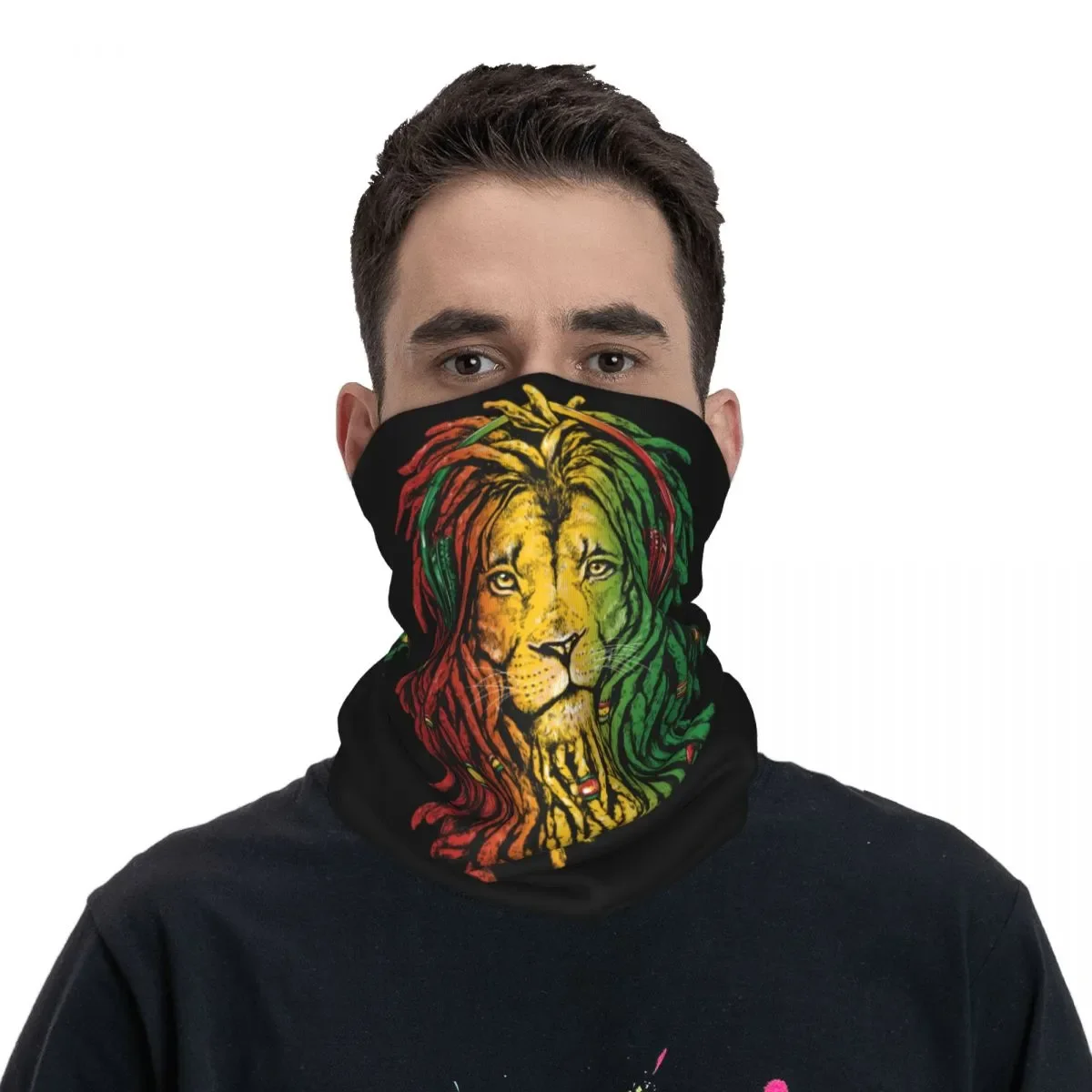 

Бандана Rasta Lion Bob Marley Jamaica Reggae, шейный платок с принтом, многофункциональная Ветрозащитная маска для лица