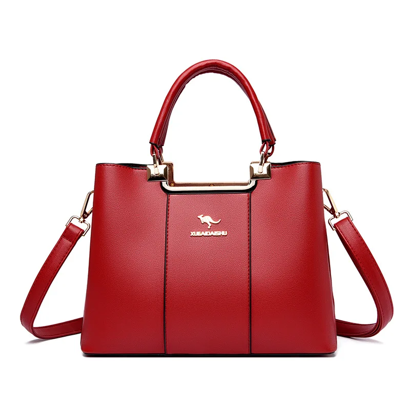 

Кожаные повседневные сумки через плечо для женщин 2023, Женская роскошная дизайнерская сумка-тоут, Высококачественная сумка через плечо с ручкой сверху