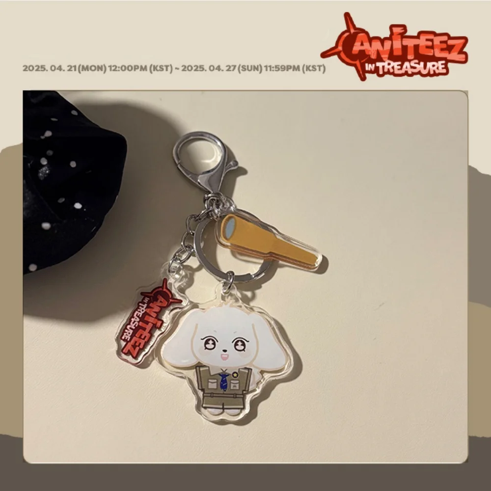 Фото Kpop ATEEZ Aniteez Intreasure Альбом Брелок с персонажем мультфильма Hongjoong Yeosang Seonghwa San Mingi Брелок для ключей Сумка Аксессуары №2