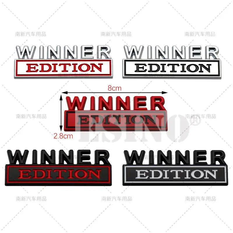

Стайлинг автомобиля 3D Winner Edition металлический хромированный цинковый сплав клейкая эмблема декоративный значок забавная наклейка автомоби...