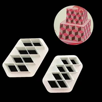 2pcs diamond cookie cutter custom made printed fondant chocolates biscuit mold for cake decorating tools kitchen baking printing