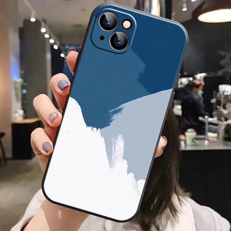 

Simple Style Graffiti Phone Case For Apple iPhone 13 12 11 Pro 12 13 Mini X XR XS Max SE 6 6s 7 8 Plus Soft Carcasa Coque Black